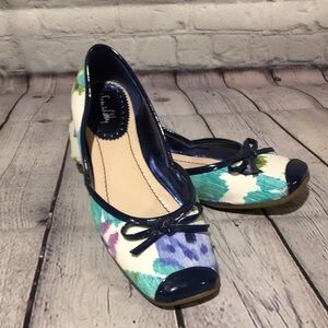 Sam & Libby navy floral flats size 6 1/2